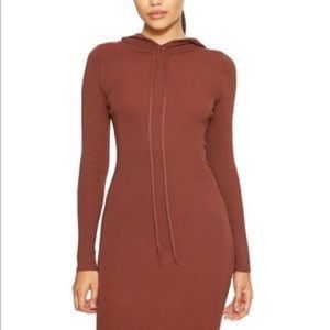 Naked Wardrobe All Good in Hoodie Mini Dress 🤎